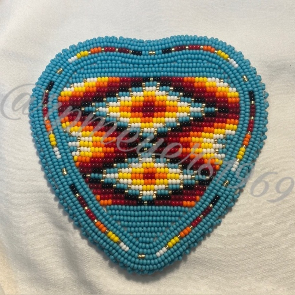 Handcrafted Beaded Heart Art